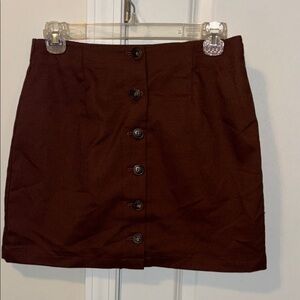 Brown Button-Up Skirt